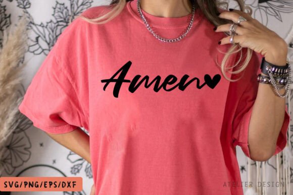 Amen Christian Svg Graphics for T-Shirt Designs
