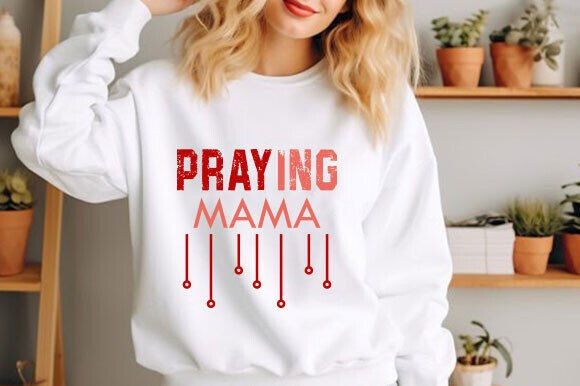 Christian Praying Mama SVG: Graphics for T-Shirt Designs
