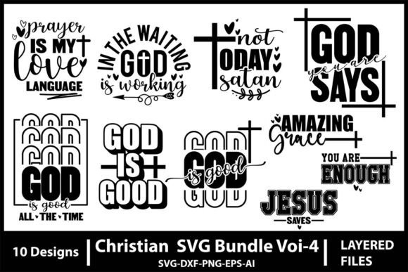 Christian SVG Bundle Vol-4: Graphics for T‑Shirt Designs