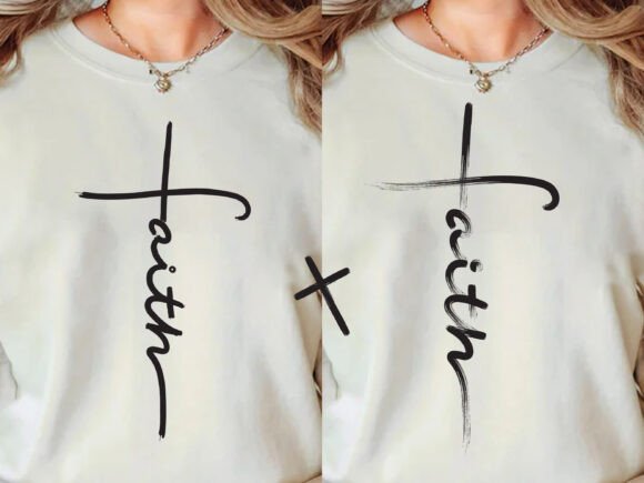 Faith Cross SVG: Christian T-Shirt Design Graphics