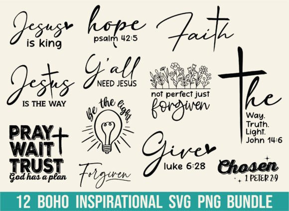 Inspirational Christian SVG Graphics for T-Shirt Designs