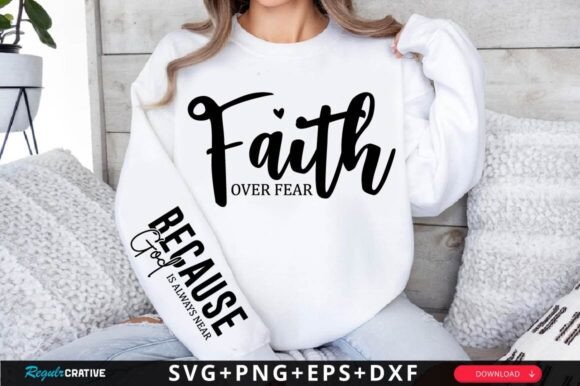 Jesus Faith Sleeve SVG Graphics for Brand Packaging