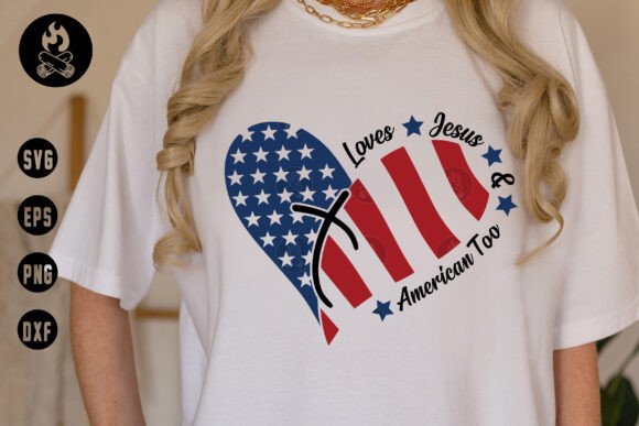 Loves Jesus American Too SVG – USA Flag Review