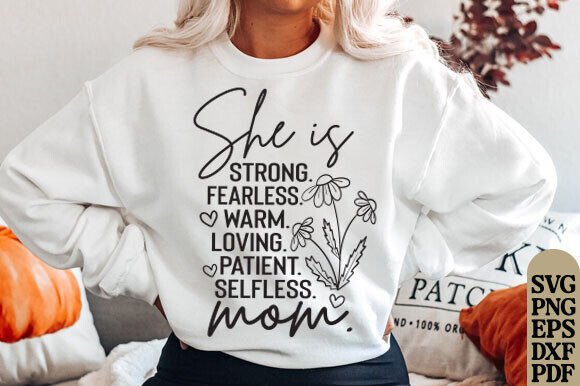 She is Mom Christian SVG T-Shirt Designs Graphics
